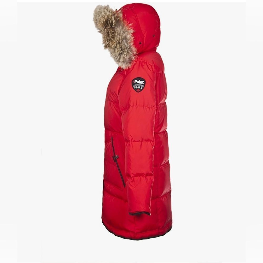 Pajar Women's Cougar Long Down Parka with removable Fur Hood, S, Used see pics - Picture 2 of 15